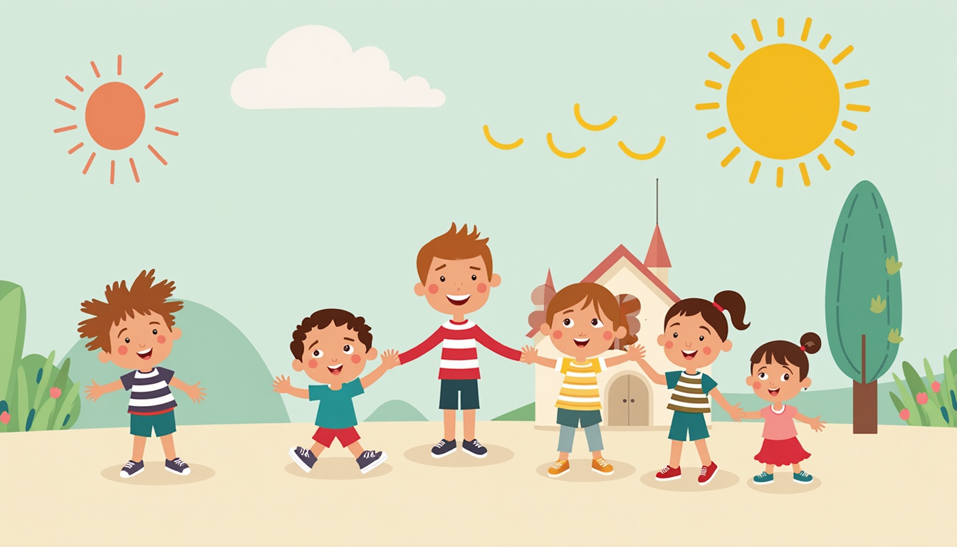 Copii jucându-se fericiți într-o grădiniță modernă din Ploiești, simbolizând un mediu educațional ideal.